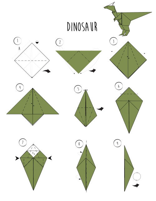 wikihow - Rawr - Origami Dinosaur!And 2 More Ways to Make an...