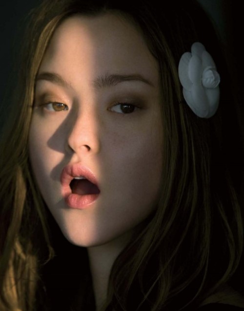 midnight-charm:“The Cello Lesson”Devon Aoki photographed byOlaf Wipperfurth forHarper&rs