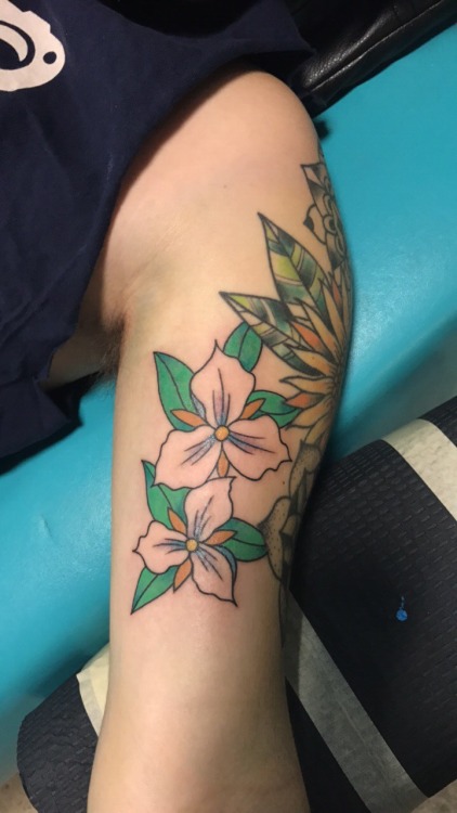 zackisontumblr: adding on to my floral sleeve…