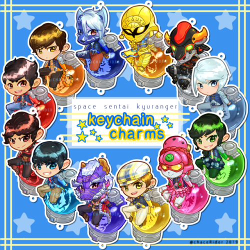 chacerider:  chacerider:  Say the Go! Kyuranger keychain charms have arrived, and are now officially