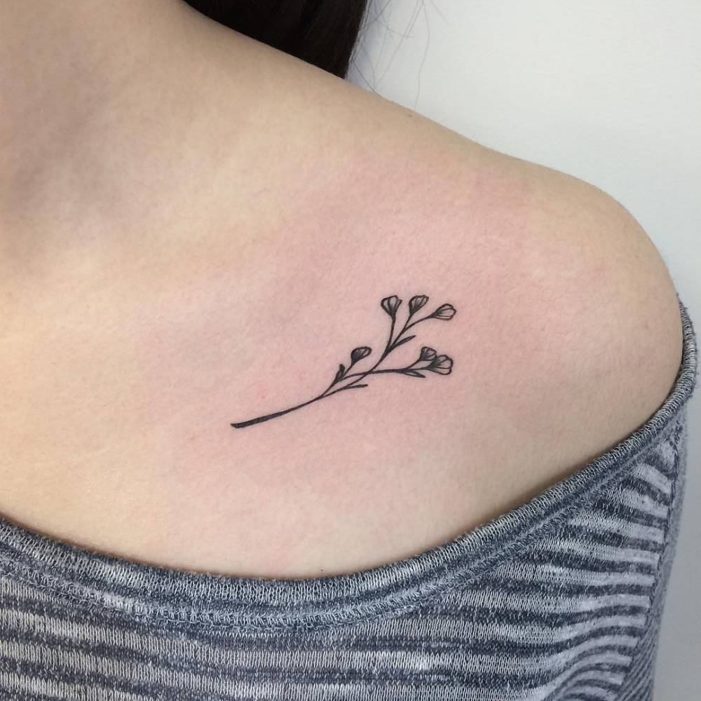 Flower Collarbone Tattoo Men - Temu