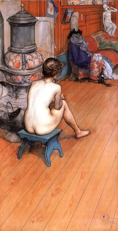 justineportraits - Carl Larsson      Leontine sitting in the...