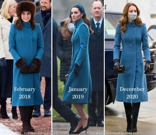 Duchess of Cambridge - royal recyclingFeb. 2018 Norway / Jan. 2019 Sandringham / Dec. 2020 Edinburgh