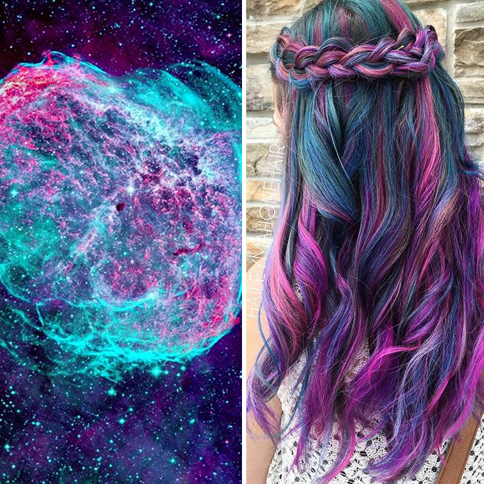 culturenlifestyle:  Galaxy Hair Trend Inspired by Stunning Astrophotography Shots