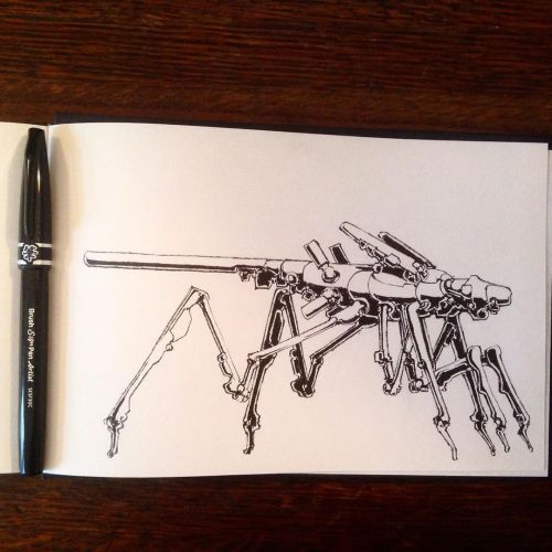 New extra fine brush pen test, Odonata drone #new #sketch #quicksketch #draws #drawing #mecha #cyber