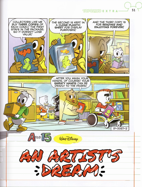 lettheladylead: AREA 15: An Artist’s DreamHere’s the third of the Topolino comic series: Area 15! It