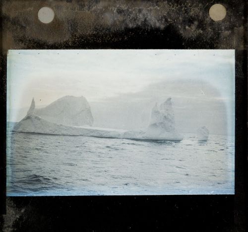 Eric Douglas. Lantern Slide - Icebergs, BANZARE Voyage 2, Antarctica, 1930-1931.  