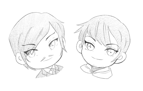 And a little Morofushi bros doodles I did over the past few weeks~