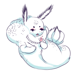 theveryworstthing:  almost missed mermay! here’s a sophisticated bunny slug and a little sea angel. 