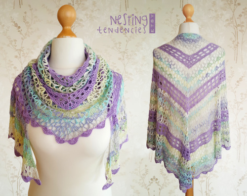 nestingtendencies:nesting-tendencies: Vanilla and Sprinkles Shawl - Available in my Etsy Shop Materi