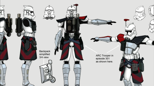 clonewarsarchives:Kamino ARC Troopers in 3.01 Clone Cadets & 3.02 ARC Troopers character design