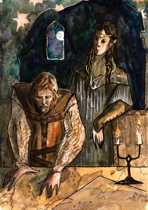 Fingon and Hurin planing the battle.commission for wonderful @intea.comissions are open!:)