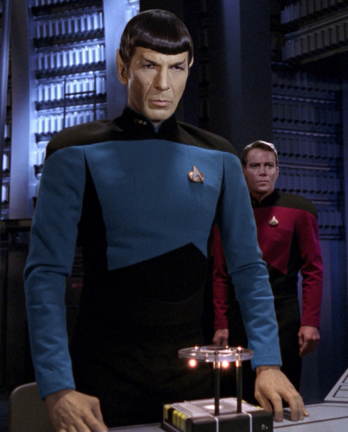 ensign-frodo:geiszlerandgaila:Star Trek TOS characters in TNG uniformsSource [1 2]Via [1 2]THIS MAKE