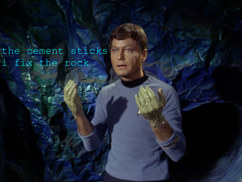 trek-tracks:my name is Bonesheer wut i saynow i ken curea rainy daythe Horta’s saefei fix the rockto