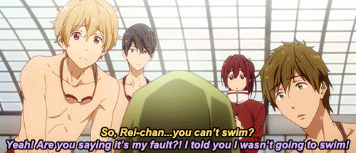 digivice:  free! episode 3 vs. free! es episode 6 → you’ve worked hard, rei-chan! ♥ 