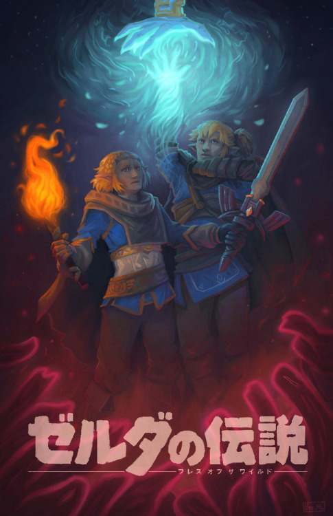 I finally finished my Breath of the Wild 2 poster inspired by the 2019 E3 reveal trailer. Prints of 