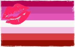 cosmos-in-a-hazlenut:  Lipstick lesbian flag!