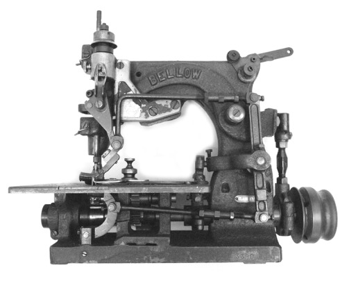 The Bellow Basting Machine circa 1945. We love the look of these old machines, solid and indust