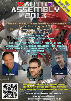 autoassembly:  Please share our flyer, convention fans :) 