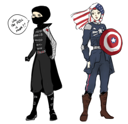 deansass:  deansass:  All the marvel art I did for the Draw Yourself Challenge so far! I thought I’d put them in one post c: To clarify the art: I am a muslim girl who wears the hijab and prefers to wear long/loose things that go below the butt Individual