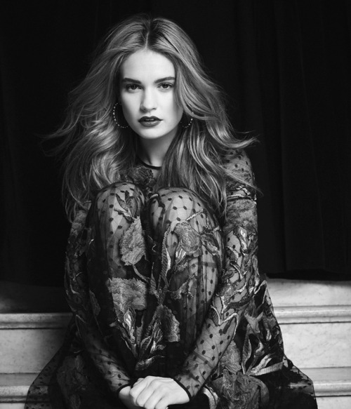 bwgirlsgallery:Lily James photographed by Mary Rozzi