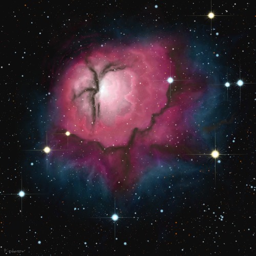 timbercow:A jellyfish nebula! Based on the (real) Trifid Nebula. I’m going to do some shameles
