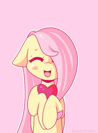 whoawhatwhoa:  Fluttershy wishes you all a happy Valentine’s Day!  D'aww &lt;3
