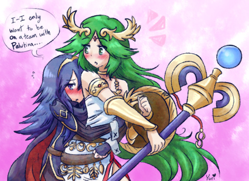 mahoxyshoujo: More Palucina. I was on a roll.PALUTENA FINALLY IS ON THE RECIEVING END.  ( &acut