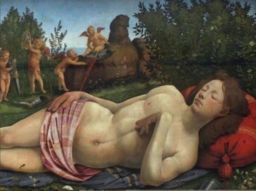 Piero di Cosimo (1462-1521) - Venus, Mars and Cupid (detail)