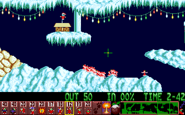 Xmas Lemmings game at