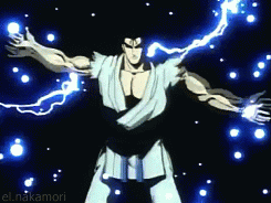 nakamorijuan:  波動拳  It took him 20 minutes to do this in the show, all to shoot