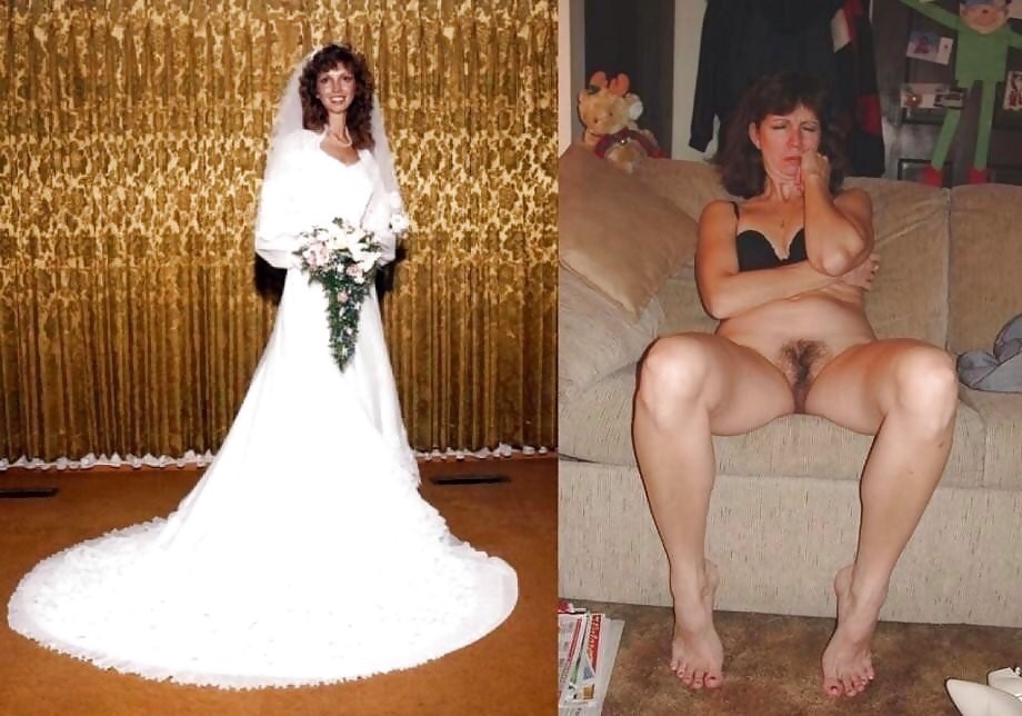 Real amateur brides dressed and undressed