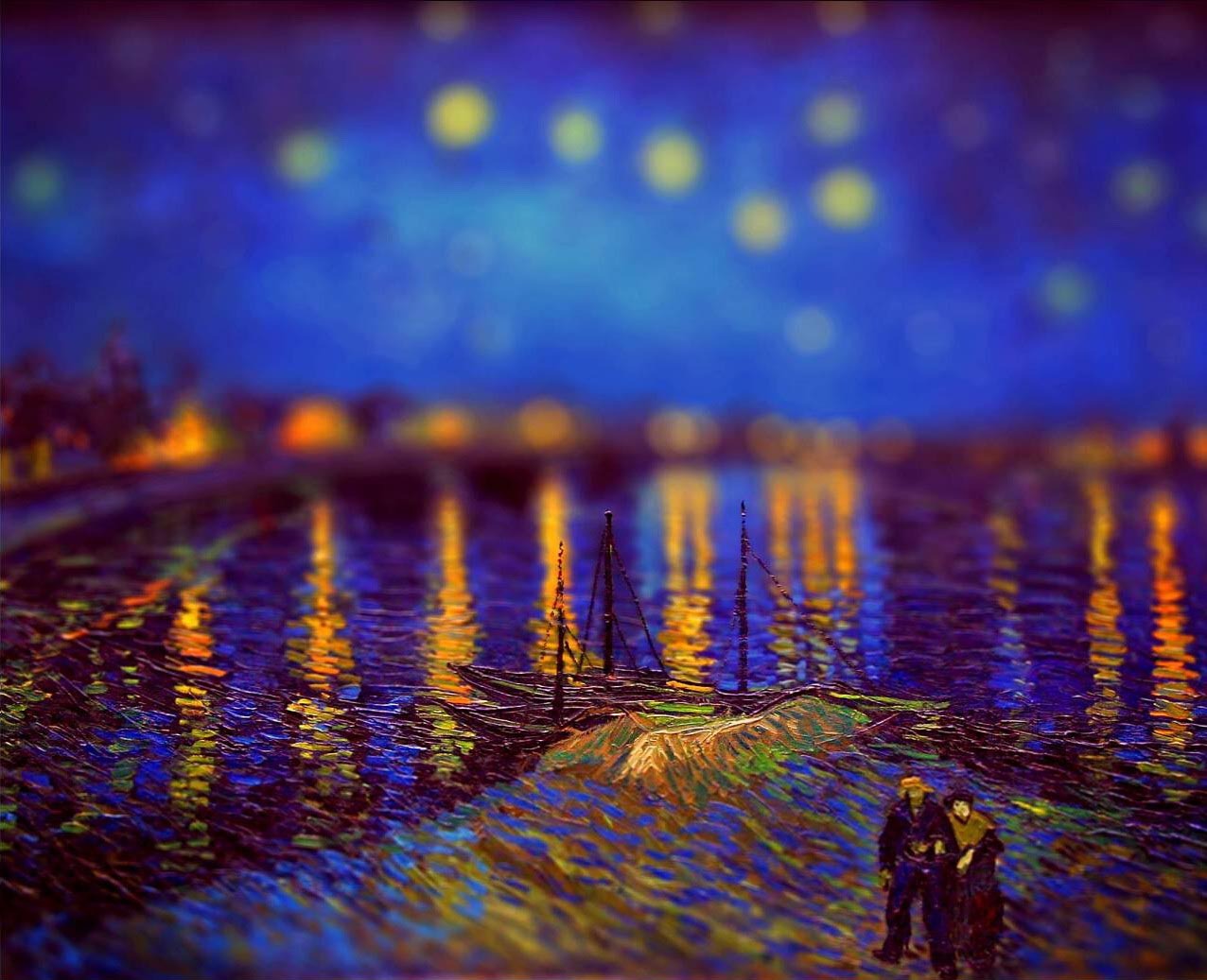 danceabletragedy:Van Gogh’s Paintings Get Tilt-Shifted by Serena Malyon      Serena