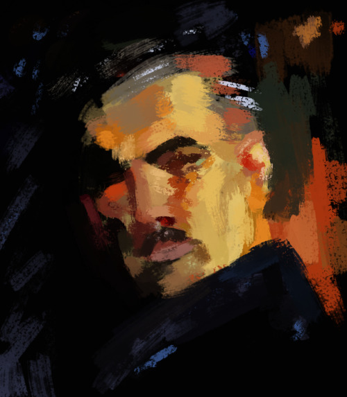 Quickie János Vaszary study. What interested me in this particular piece is the rather loose 