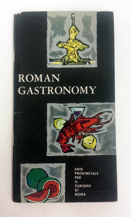 Maps of Rome as the inside covers of a book on Roman Gastronomy! These are fairly common as instruct