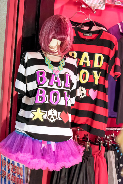 Pixelated &ldquo;Bad Boy&rdquo; t-shirt at Listen Flavor Harajuku today.