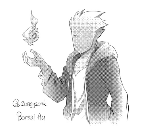 zwagyzonk: tiny skele man and bunch of bonsai au doodles may start to do less sketching and more ink