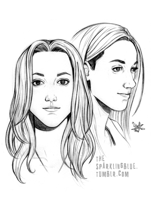 thesparklingblue:My very first sketches of Bo &amp; Lauren. Oh, how I miss Doccubus…