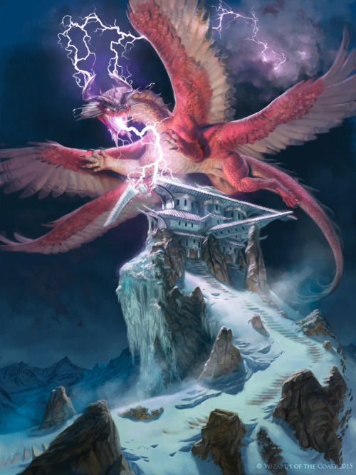 Thunderbreak Regent Promo card art, for Magic the Gathering&rsquo;s Dragons of Tarkir set.