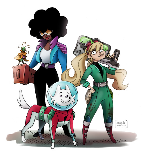 Space crew. Doing space stuff. In space.I’m trying to design a space crew, with a dog as the captain