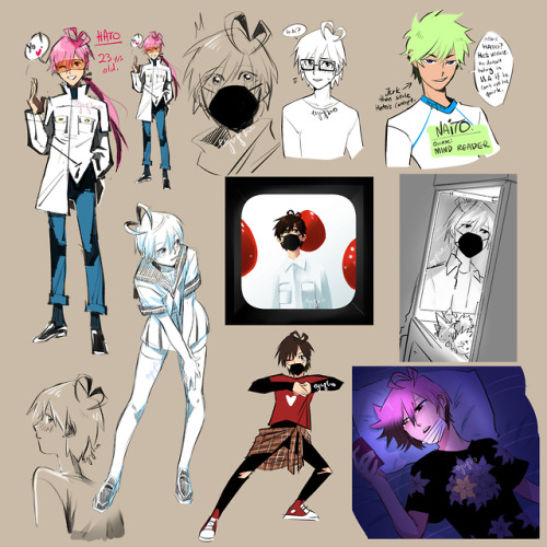 A lot of sketches relating to my BNHA OC Hato! He’s just so much fun to draw, I couldn’t