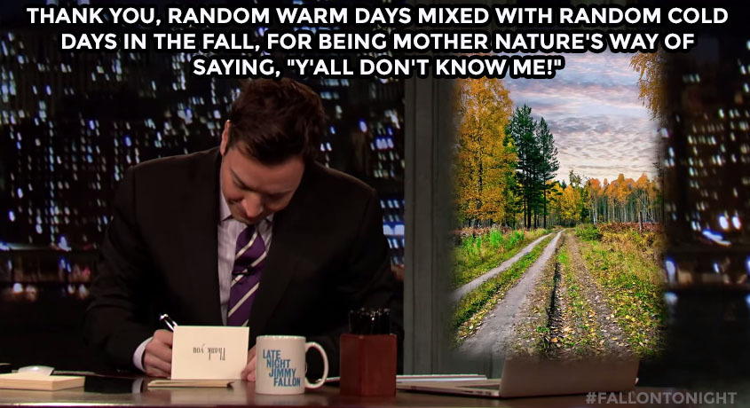 fallontonight:  Jimmy took some time to thank Fall’s sassiness! 
