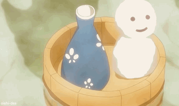 Oishii~desu ‣ Anime Food — Sake - New Game! OVA
