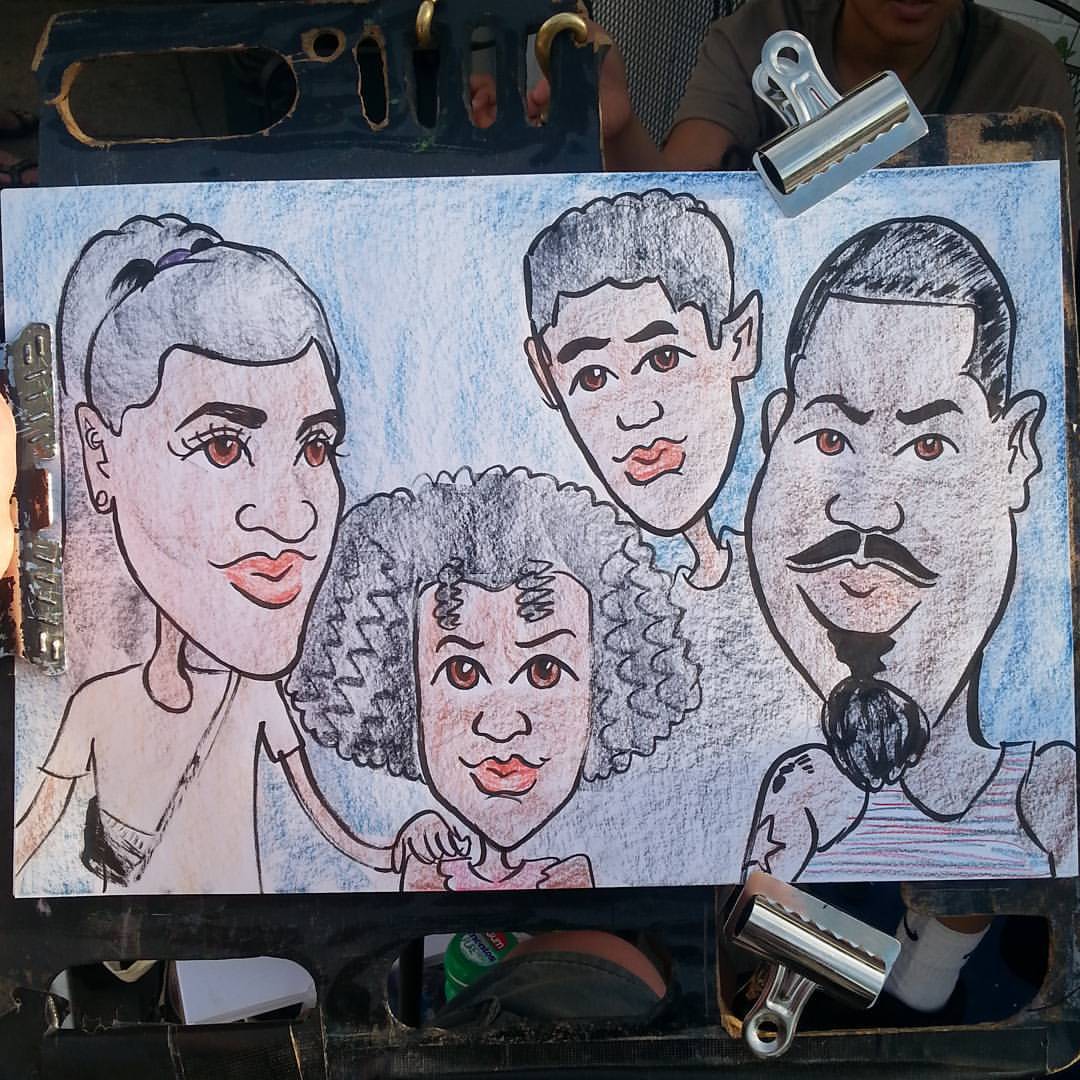 Caricatures today at Dairy Delight in Malden. #ink #artstix #caricatures #caricature