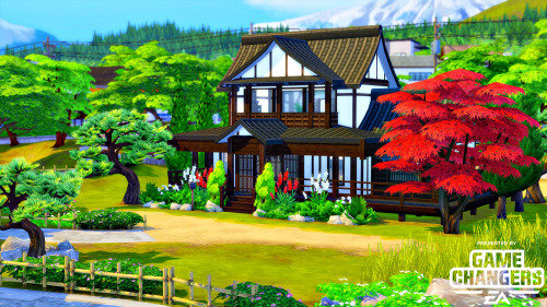 AkaibaraYour Sims will absolutely love this Japanese-inspired house! ‘Akaibara’ is a cha