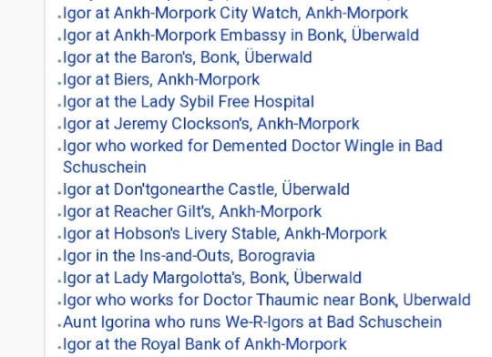 Igors, Discworld Wiki