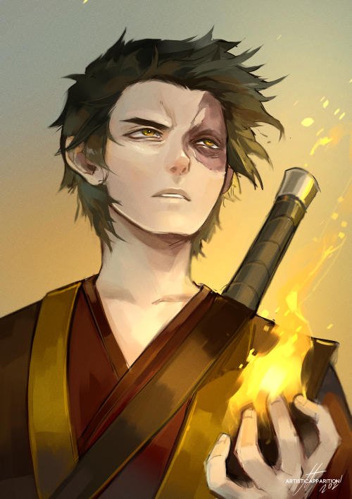 theartisticapparition: painting zuko during my break again