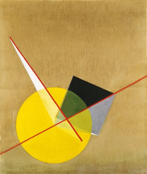artisaword: László Moholy-Nagy (1895–1946)Yellow Circle1921Oil on canvas135 x 11
