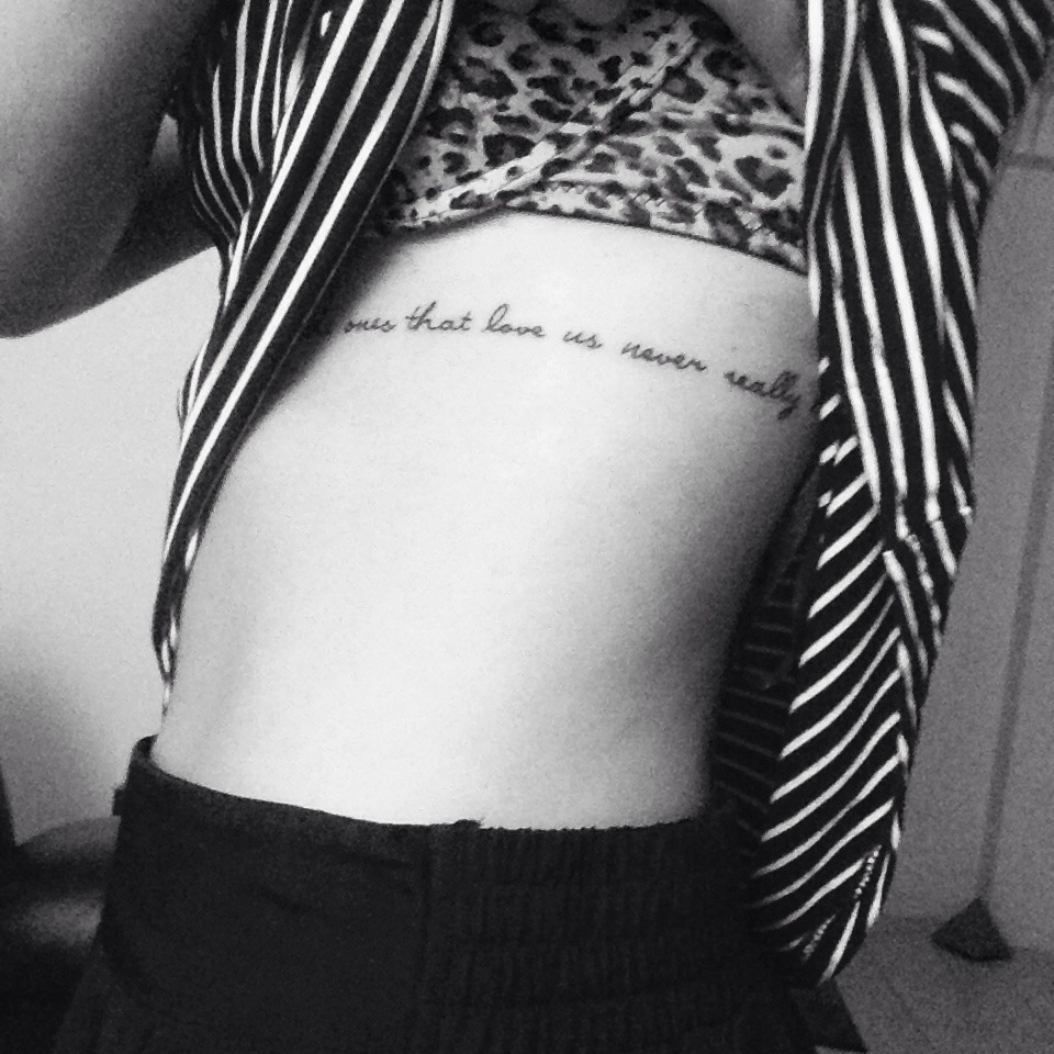 hypnoskid:  The tattoo I got yesterday, can’t see the whole thing. “The ones