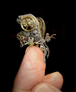 Thingsandschemes:  Susan Beatrice Is A Sculptor Who Uses Watch Parts To Make Fantastic